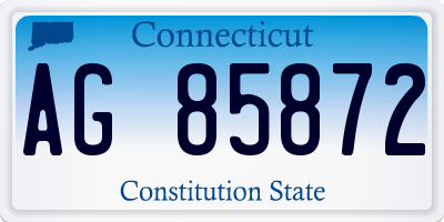 CT license plate AG85872