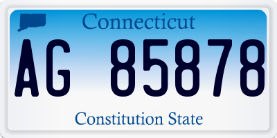 CT license plate AG85878