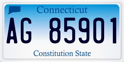 CT license plate AG85901