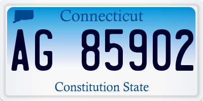 CT license plate AG85902