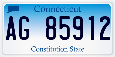 CT license plate AG85912