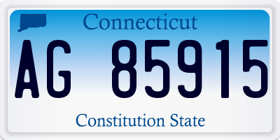 CT license plate AG85915