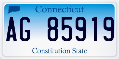 CT license plate AG85919