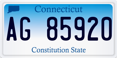 CT license plate AG85920