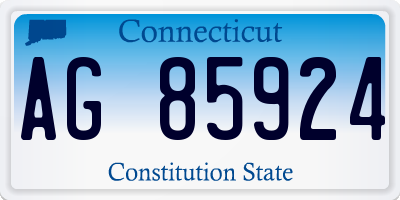CT license plate AG85924