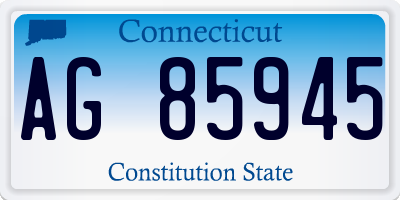 CT license plate AG85945