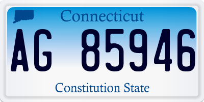 CT license plate AG85946