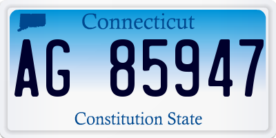 CT license plate AG85947