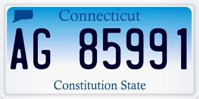 CT license plate AG85991