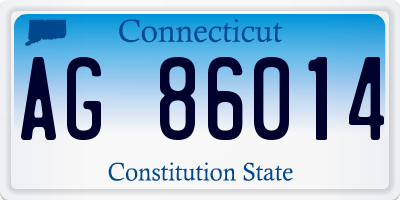 CT license plate AG86014
