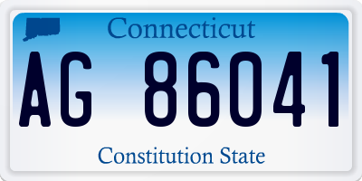CT license plate AG86041