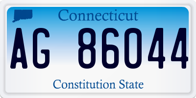 CT license plate AG86044