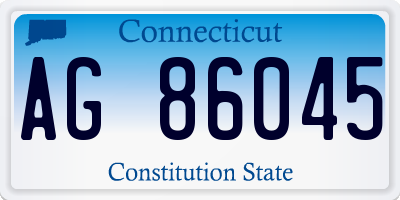 CT license plate AG86045