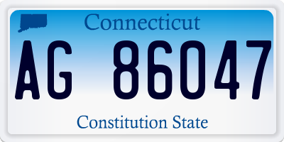 CT license plate AG86047