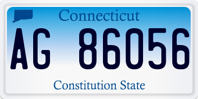 CT license plate AG86056