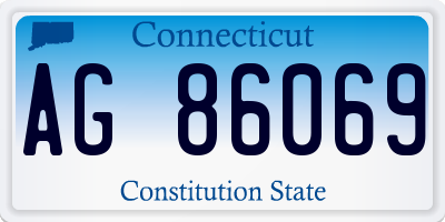 CT license plate AG86069