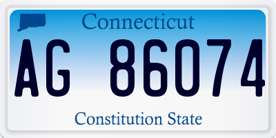 CT license plate AG86074