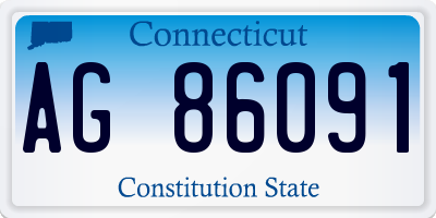 CT license plate AG86091