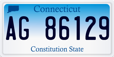 CT license plate AG86129
