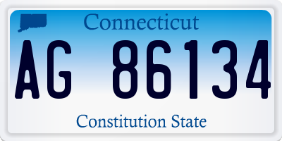 CT license plate AG86134