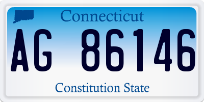 CT license plate AG86146