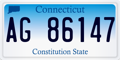 CT license plate AG86147
