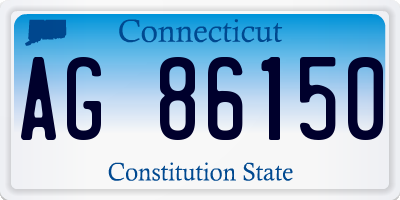 CT license plate AG86150