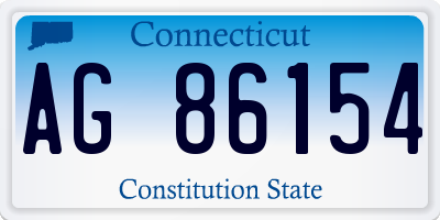 CT license plate AG86154