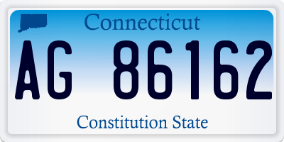 CT license plate AG86162