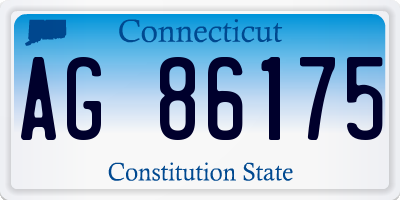 CT license plate AG86175