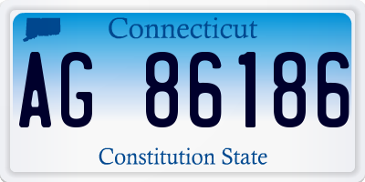CT license plate AG86186