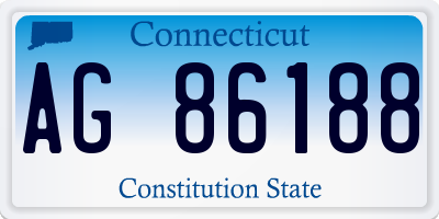 CT license plate AG86188