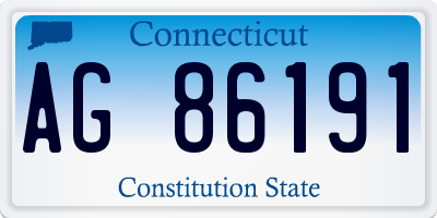 CT license plate AG86191