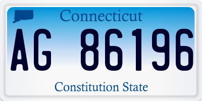 CT license plate AG86196