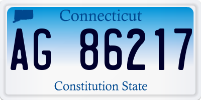 CT license plate AG86217