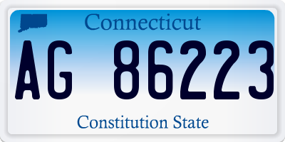 CT license plate AG86223