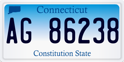 CT license plate AG86238