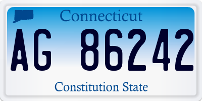CT license plate AG86242
