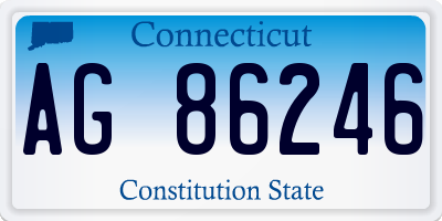 CT license plate AG86246