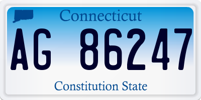 CT license plate AG86247