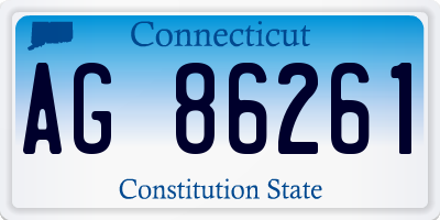 CT license plate AG86261