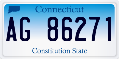 CT license plate AG86271