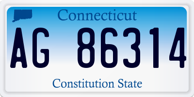 CT license plate AG86314