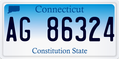 CT license plate AG86324