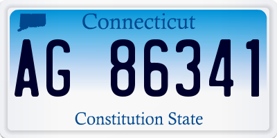 CT license plate AG86341