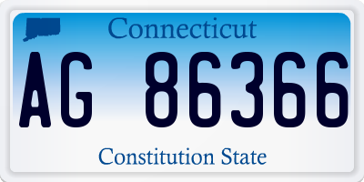 CT license plate AG86366