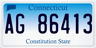 CT license plate AG86413