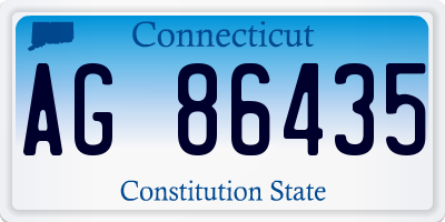 CT license plate AG86435