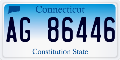 CT license plate AG86446