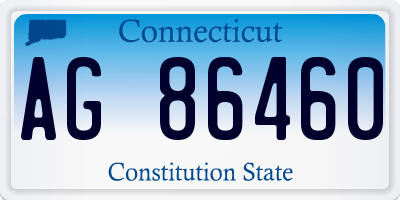CT license plate AG86460